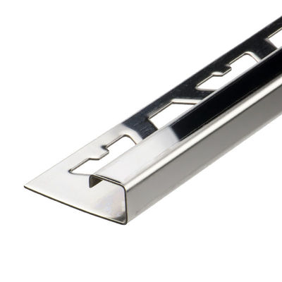 شرائط زخرفية من الفولاذ المقاوم للصدأ ذات مرآة Sqst Stainless 2.0 مم حافة بلاط مربعة الشكل