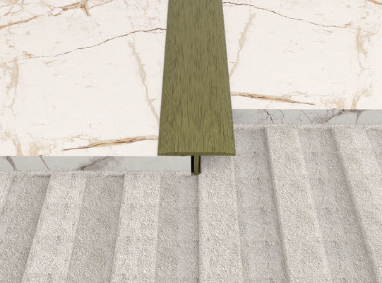Elastomeric Sealant Brass Transition Strip Floors Coverings Thick Carpet