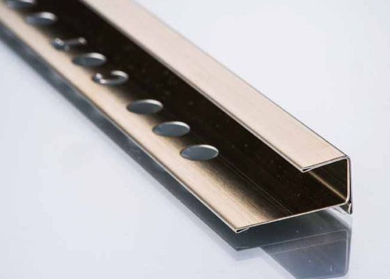 TUV 10mm Brushed Stainless Steel Corner Trim Stainless Steel Skirt Board Line