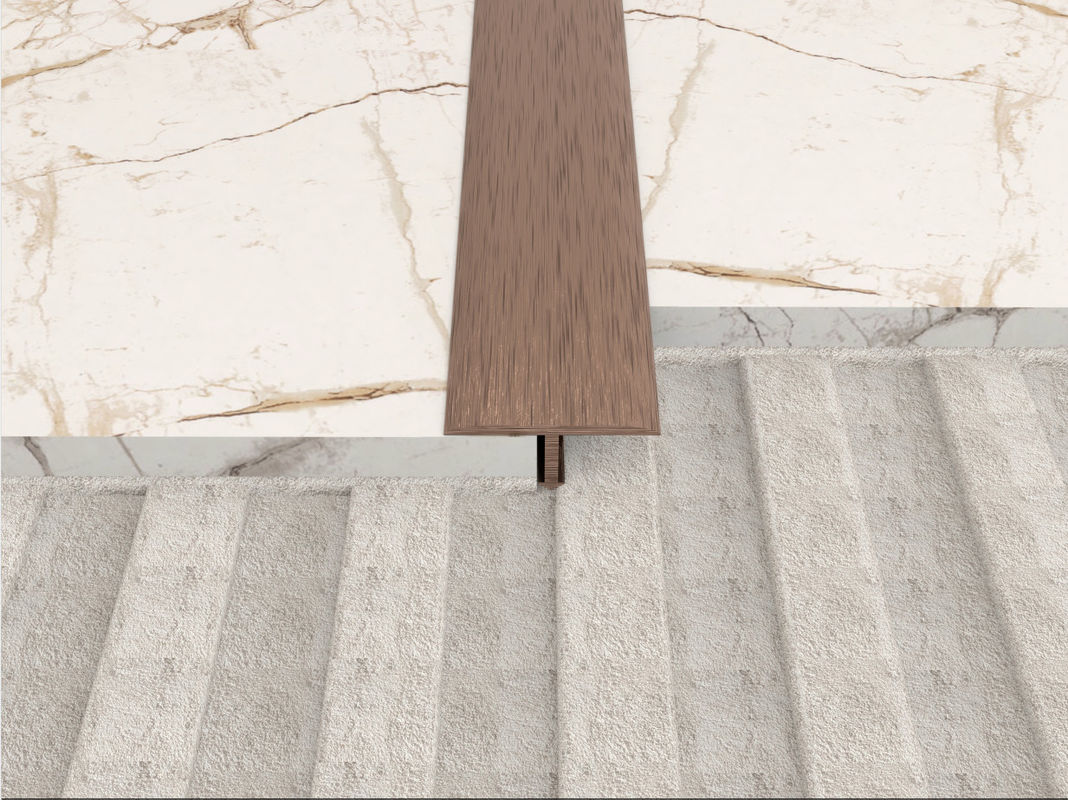 Elastomeric Sealant Brass Transition Strip Floors Coverings Thick Carpet
