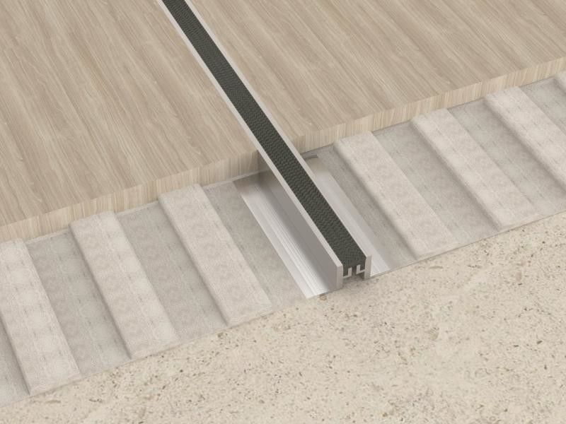 2.5cm الألومنيوم حركة مشتركة الرئيسية ديكور المعادن حافة الأرضيات الشخصية