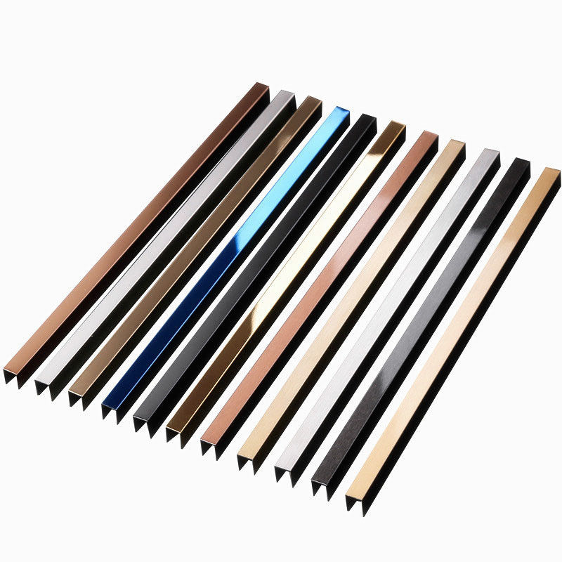 U Shape Stainless Steel Tile Trim For Wall And Ceiling Decoration
